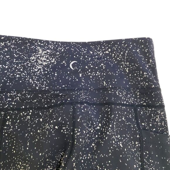 Ziya Active Black Reflected Spotted Spandex Leggings 7/8 Size 4 - Picture 6 of 11